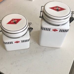 Coca-Cola Red and White Checkered Jars